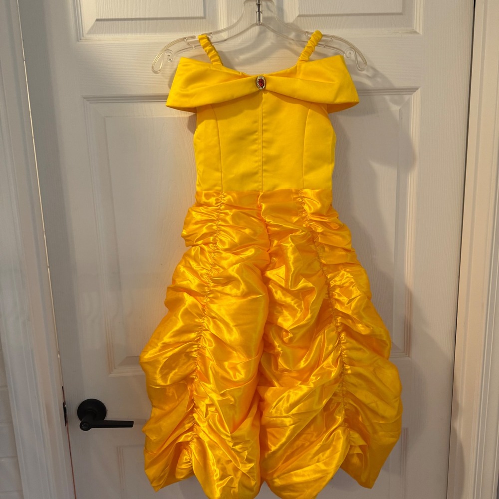Funna Princess Costume Dress Kids 140 Yellow Good Belle Style Ruched Ball Gown